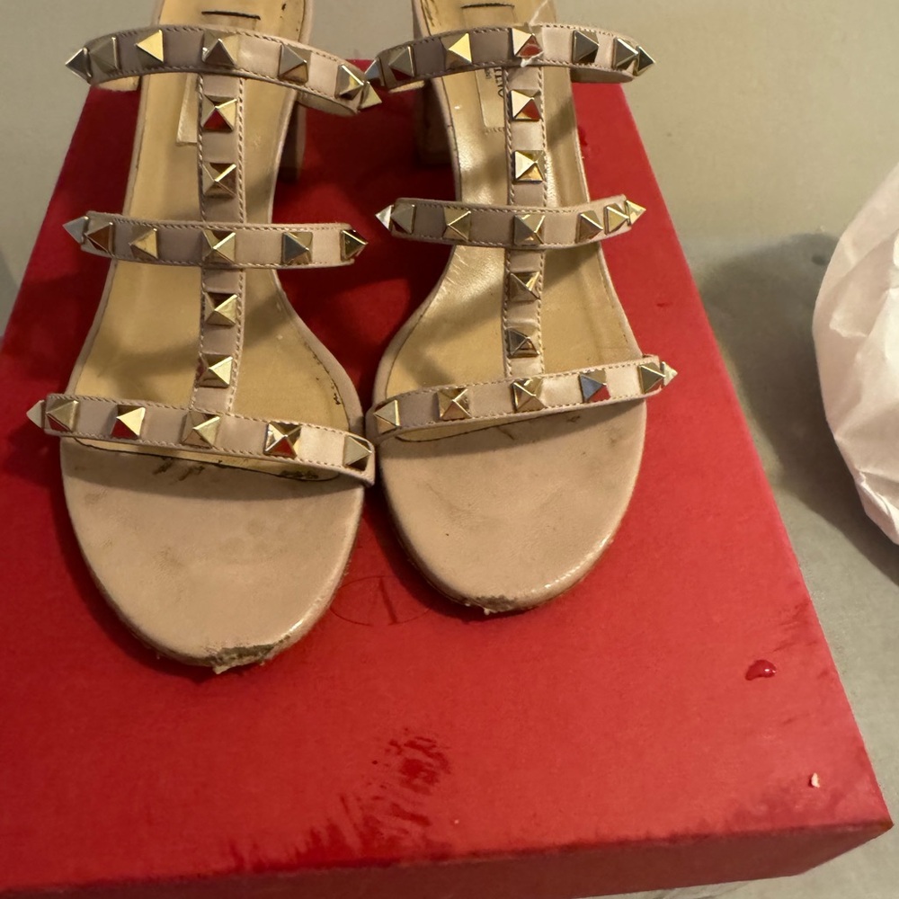 Studded Beige Sandals
